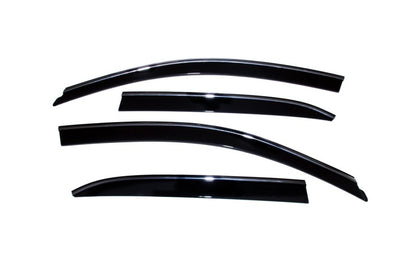 AVS 03-07 Honda Accord Ventvisor Low Profile Deflectors 4pc - Smoke w/Chrome Trim