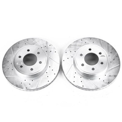 Power Stop 2003 Dodge Durango Front Evolution Drilled & Slotted Rotors - Pair