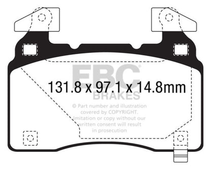 EBC 12+ Tesla Model S Electric Greenstuff Front Brake Pads