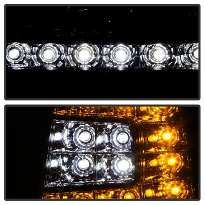 Xtune Ford F150 97-03 Crystal Headlights w/ Clear LED Corners Chrome HD-ON-FF15097-LED-SET-C