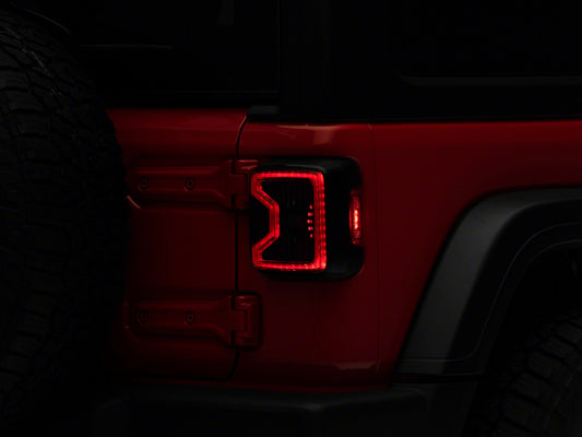 Raxiom 18-23 Jeep Wrangler JL LED Tail Lights- Blk Housing (Smoked Lens)