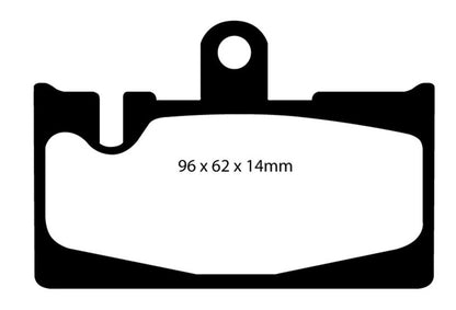 EBC 01-06 Lexus LS430 4.3 Redstuff Rear Brake Pads