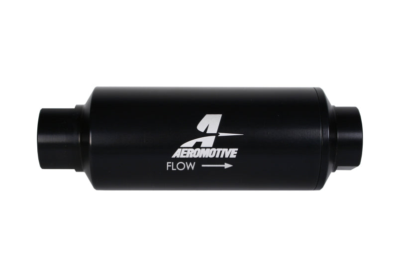 Aeromotive In-Line Marine Filter - AN-12 - 40 Micron SS Element - Black Hardcoat Finish