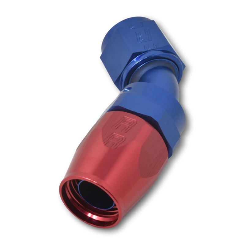 Russell Performance -12 AN Red/Blue 45 Degree Full Flow Hose End