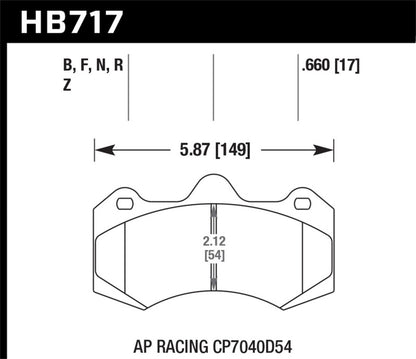 Hawk HP Plus AP Racing Brake Pads