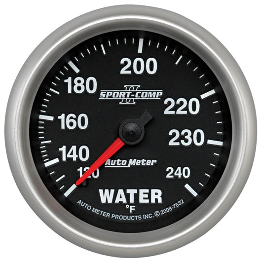 AutoMeter Gauge Water Temp 2-5/8in. 120-240 Deg. F Mechanical Sport-Comp II