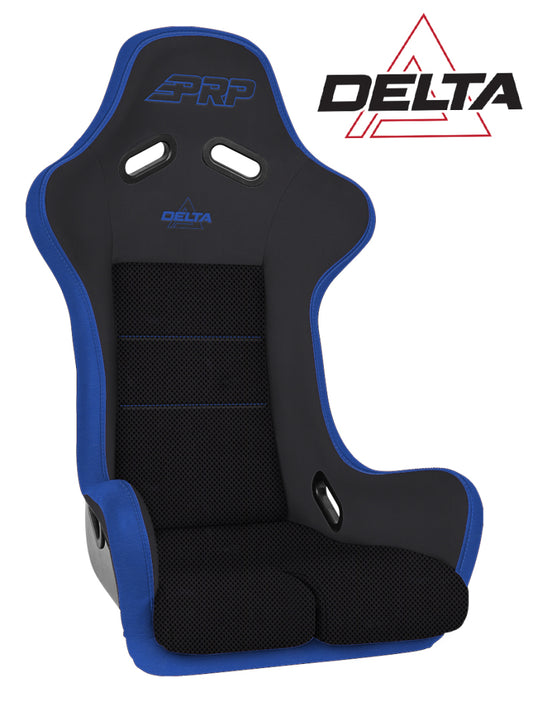 PRP Delta Composite Seat- Black/Blue (PRP Blue Outline/Delta Blue- Blue Stitching/201-263-201-V)