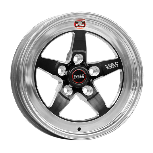 Weld S71 15x14.33 / 5x4.75 BP / 4.5in. BS Black Wheel (Medium Pad) - Non-Beadlock