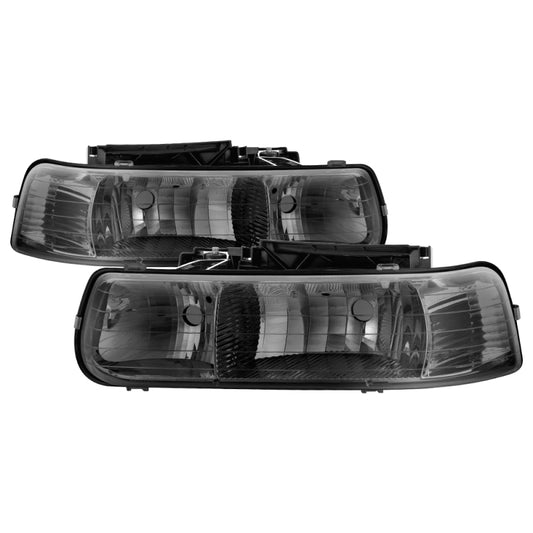 Xtune Chevy TahOE 00-06 Amber Crystal Headlights Smoke HD-JH-CSIL99-SM