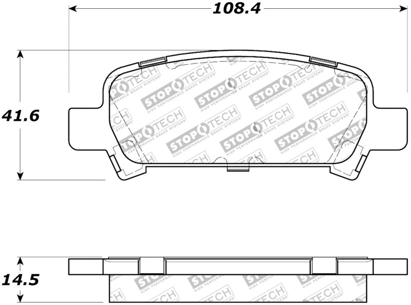 StopTech Street Touring 05-09 Subaru Legacy Rear Brake Pads