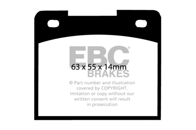 EBC 66-68 Volvo 140 1.8 Redstuff Rear Brake Pads