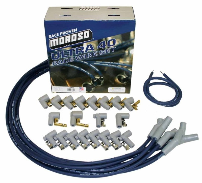 Moroso Universal Ignition Wire Set - Ultra 40 - 135 Degree - Blue