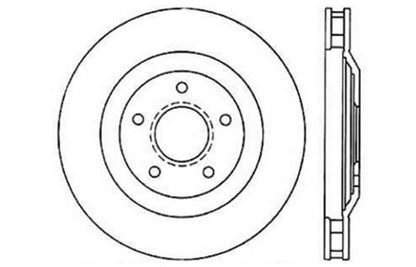 StopTech 04 & 08 Cadillac XLR/XLR-V / 97-04 Chevy Corvette Slotted & Drilled Front Left Rotor