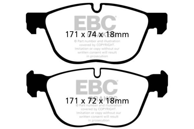 EBC 07-10 BMW X5 3.0 Redstuff Front Brake Pads