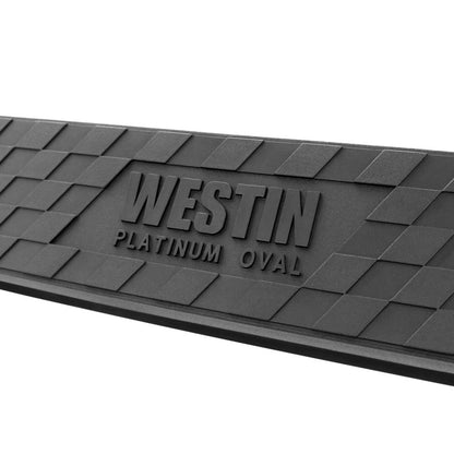 Westin 19-22 Chev/GMC Silverado/Sierra 1500 DC (No 2019 Ltd) Platinum 4 Oval Nerf Step Bars - Blk