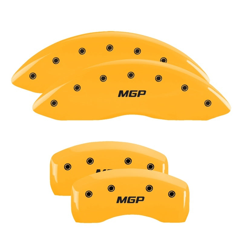 MGP 4 Caliper Covers Engraved Front & Rear MGP Yellow Finish Black Char 1997 Holden Commodore