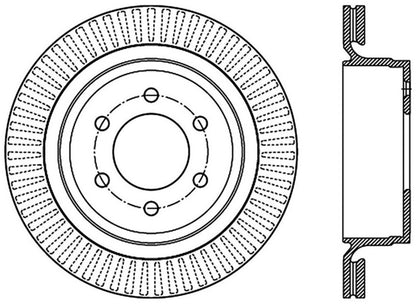 StopTech 12-14 Ford F-150 w/ 6 Lug Rear Right Slotted Sport Cryo Brake Rotor