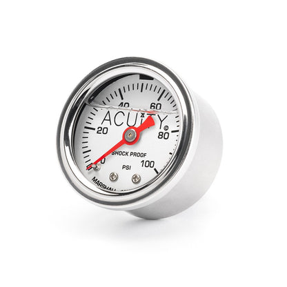 Acuity - 100 PSI Fuel Pressure Gauge in Polished Stainless Finish