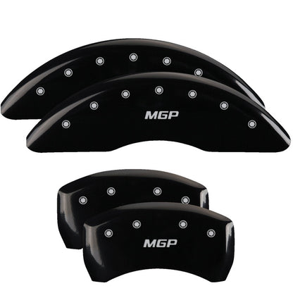 MGP 4 Caliper Covers Engraved Front 2015/Mustang Engraved Rear 2015/Bar & Pony ylw finish black ch