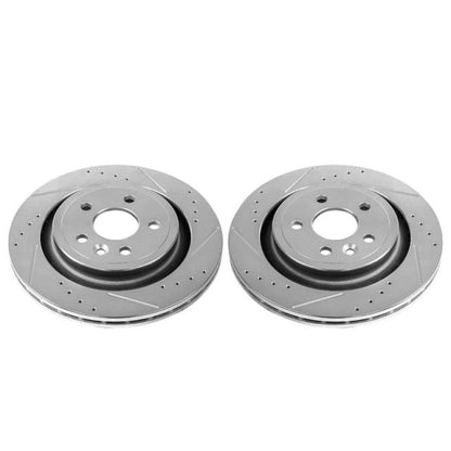 Power Stop 11-18 Volvo S60 Rear Evolution Drilled & Slotted Rotors - Pair