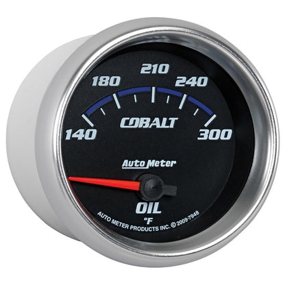 Autometer Cobalt 66.7mm 140-300 Degree F Electric Oil Temperature Gauge