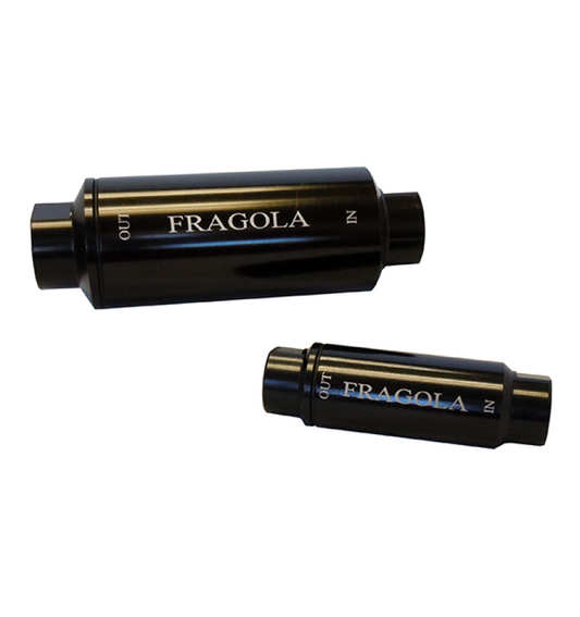 Fragola Fuel Filter -10AN In/Out 40 Micron. Black