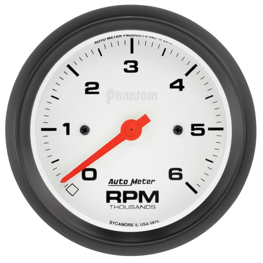 Autometer Phantom 6000RPM 3-3/8in. In-Dash Tachometer Gauge