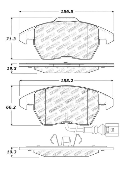 StopTech Performance 06-10 Audi A3 / 08-10 Audi TT / 06-09 VW GTI / 05-10 Jetta Front Brake Pads