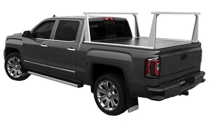Access ADARAC Aluminum Uprights 24in Vert Pro Kit (2 Uprights w/1 66in Cross Bar) Silver Truck Rack