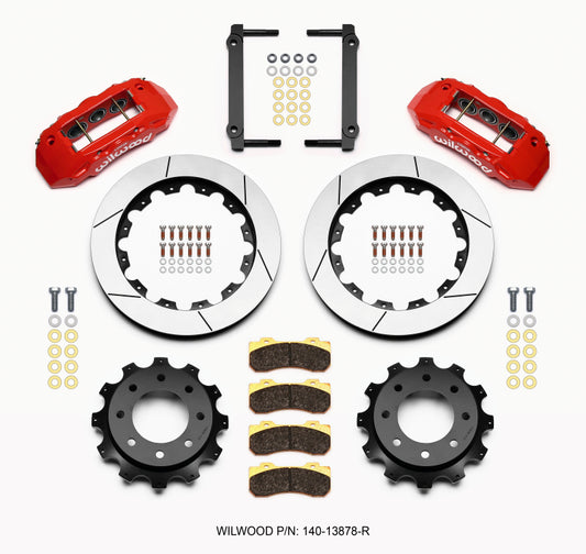 Wilwood TX6R Rear Kit 16.00in Red 1999-2010 GM H2 / 2500 4.63 Cntr