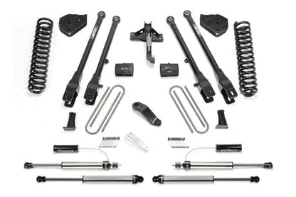 Fabtech 17-21 Ford F250/350 4WD Diesel 4in 4Link Sys w/Coils & 2.25 Dl Resi Frt & Dl Rr Shks