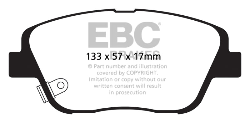 EBC 10-14 Hyundai Sonata 2.0 Turbo Ultimax2 Front Brake Pads
