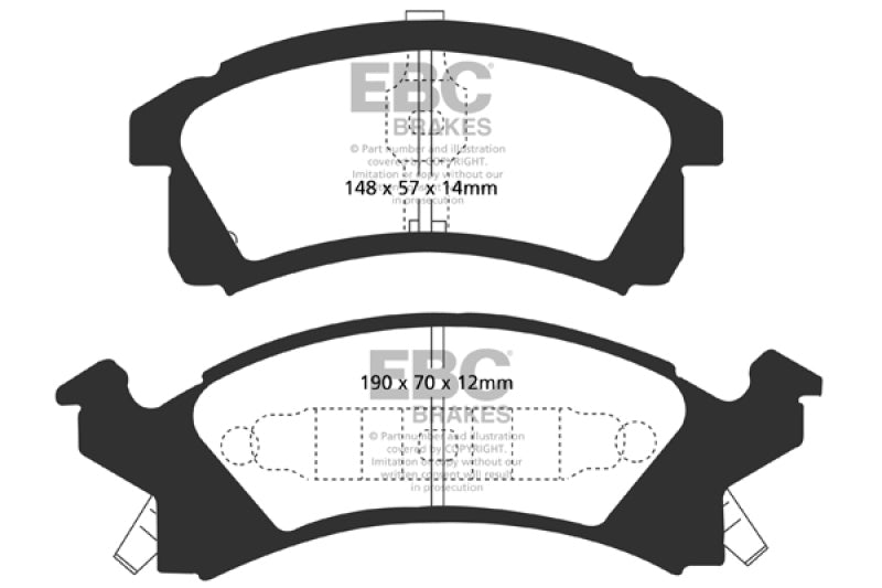 EBC 91-95 Buick Skylark 2.3 Yellowstuff Front Brake Pads