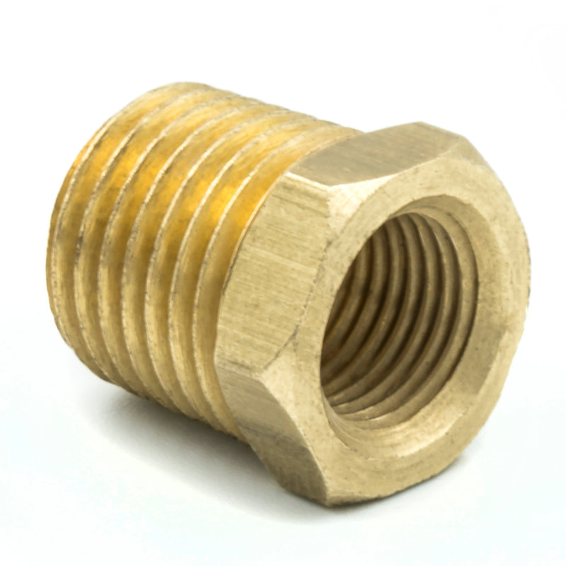 Autometer Brass Adapter Fitting - 1/4in NPT Male / 1/8in NPT Female