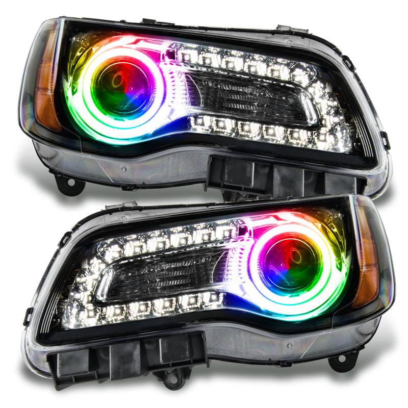 Oracle 11-14 Chrysler 300C SMD HL - Black - NON HID - ColorSHIFT