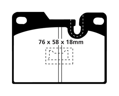 EBC 79-88 Porsche 924 2.0 Turbo Redstuff Rear Brake Pads