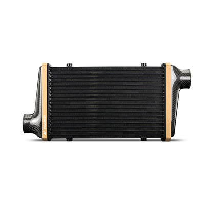 Mishimoto Universal Carbon Fiber Intercooler - Gloss Tanks - 600mm Gold Core - S-Flow - C V-Band