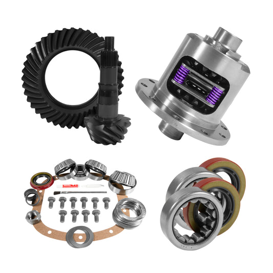 Yukon 7.5in GM 3.42 Rear Ring & Pinion Install Kit 26 Spline Positraction 2.25in Axle Bearings