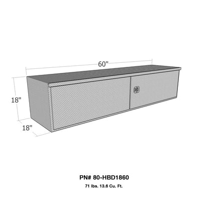 Westin/Brute HD Under Body 18in x 60in Barn Door w/ 3 Part Latch - Aluminum