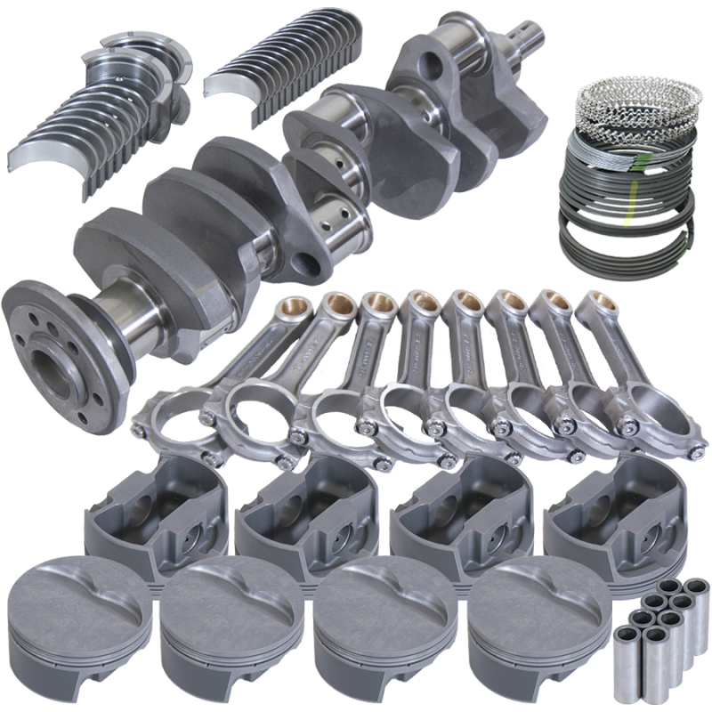 Eagle Chevy Pro Street 384 Rotating Assembly 4140 Crankshaft w/ 4340 I Beam Rods & Flat Top Pistons