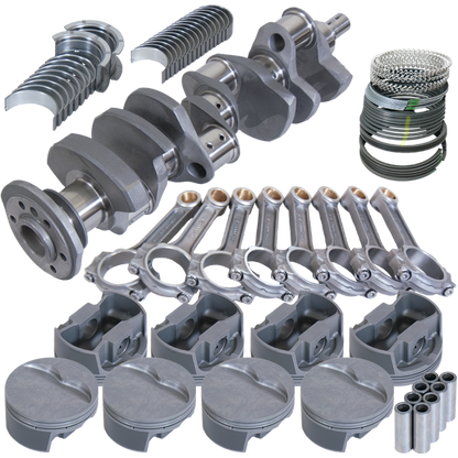 Eagle Chevy Pro Street 384 Rotating Assembly 4140 Crankshaft w/ 4340 I Beam Rods & Flat Top Pistons