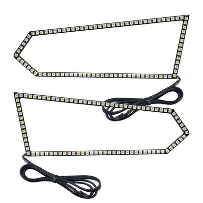 Oracle 14-19 Polaris Ranger 570/900/1000 Dynamic RGB+W Headlight Halo Kit - - Dynamic