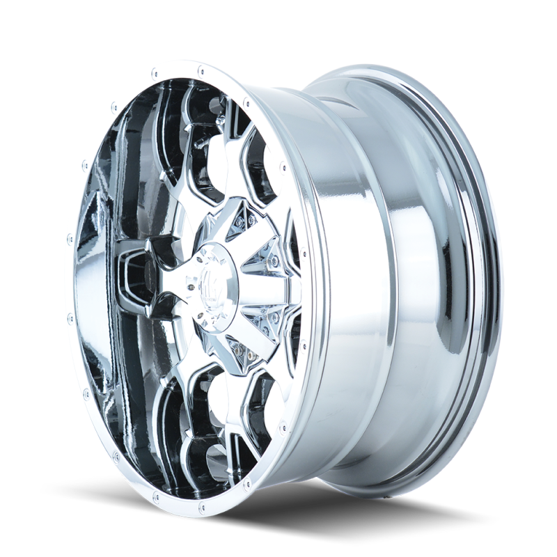 Mayhem 8015 Warrior 20x10 / 5x127 BP / -25mm Offset / 87mm Hub Chrome Wheel