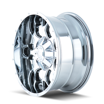 Mayhem 8015 Warrior 20x10 / 8x165.1 BP / -25mm Offset / 130.8mm Hub Chrome Wheel