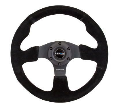 NRG - Reinforced Steering Wheel (320mm) Suede w/Black Stitch