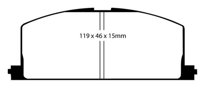 EBC 90-91 Toyota Celica 1.6 Yellowstuff Front Brake Pads