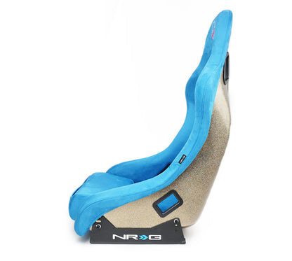 NRG FRP Bucket Seat ULTRA Edition - Medium (Blue Alcantara/Pearlized Back)