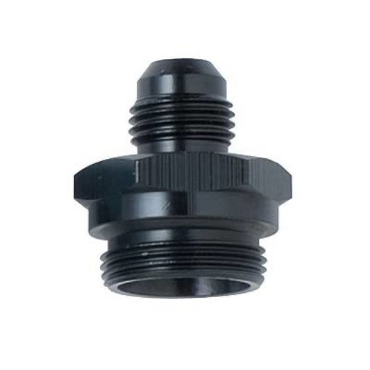 Fragola -6AN x 7/8-20 Male Adapter-Dual Feed - Black