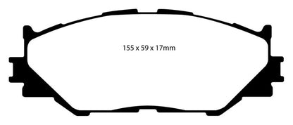 EBC 06-08 Lexus IS250 2.5 Yellowstuff Front Brake Pads