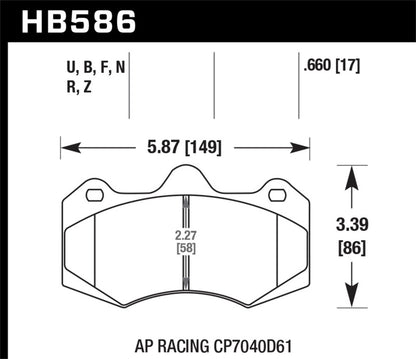 Hawk AP Racing CP7040 HP Plus Street Brake Pads